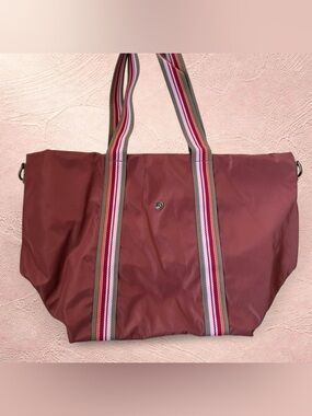 Lightweight Large Nylon Tote Bag with Shoulder & Crossbody Strap